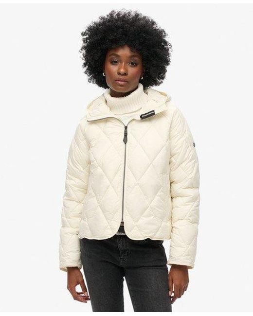 Superdry Natural Hooded Quilted Liner Jacket