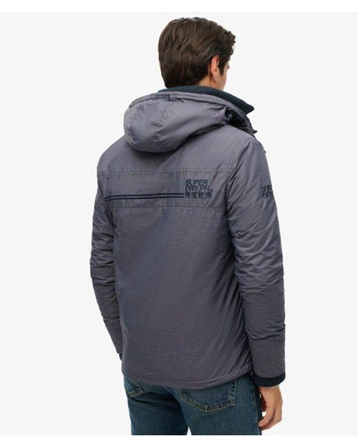 Superdry Blue Pop Zip Hood Arctic Sd-Windcheater Jacket for men