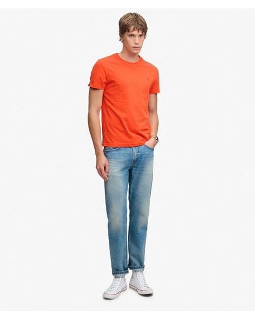 Superdry Orange & Co Logo Embroidered T-shirt for men