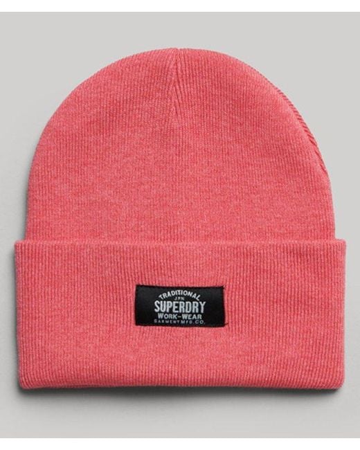 Superdry Pink & Co Classic Knitted Beanie