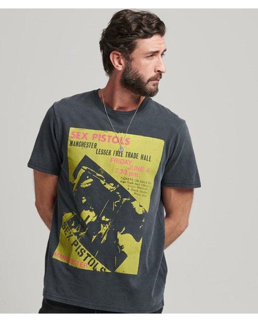 Superdry Black Sex Pistols X Limited Edition T-shirt for men