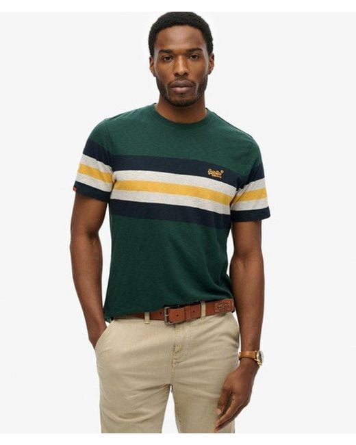 Superdry Green & Co Essentials Stripe T-shirt for men
