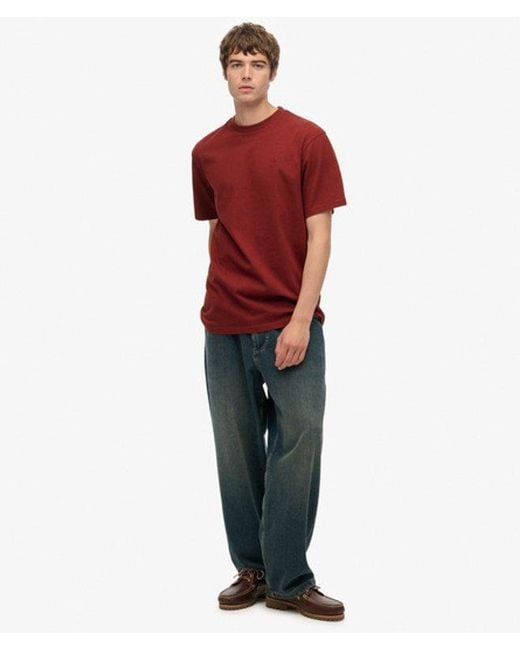 Superdry Red Blank Oversized T-shirt for men