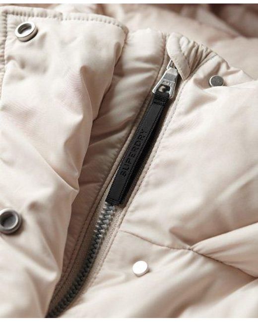 Superdry Natural Maxi Hooded Puffer Coat