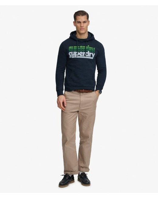 Superdry Blue & Co Stacked Hoodie for men
