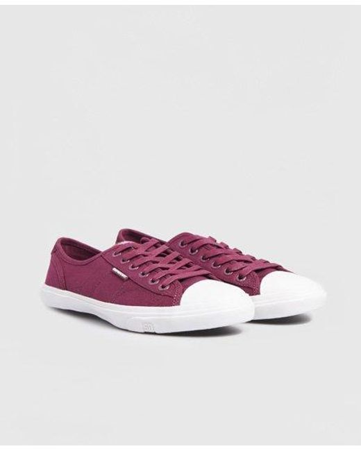 Superdry Purple Low Pro Classic Trainers Deep Port