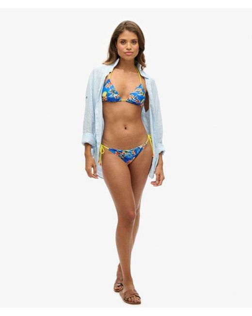 Superdry Blue & Co String Triangle Bikini Top