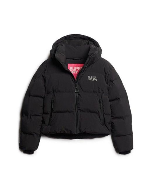 Superdry Black & Co Hooded Boxy Puffer Jacket