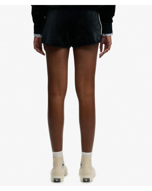 Superdry Black & Co Country Club Velour Shorts