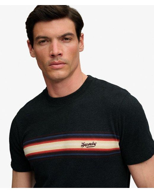 Superdry Black & Co Outdoor Stripe Logo Relaxed T-shirt for men