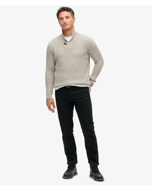 Superdry Gray & Co The Merchant Store - Shawl Neck Jumper for men