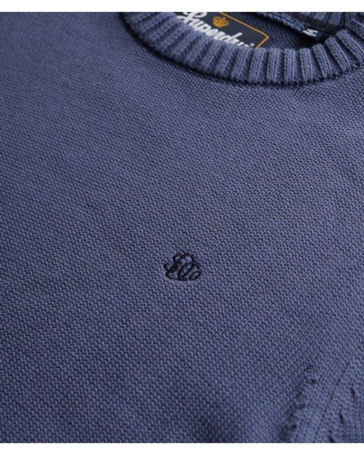 Superdry Blue & Co Preppy Cotton Jumper for men