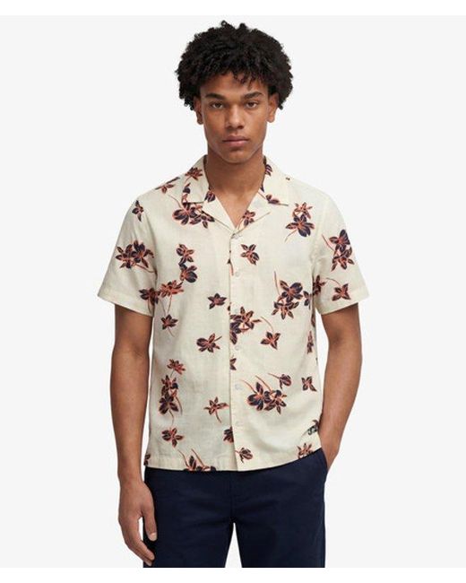Superdry Natural Cabana Poolside Short Sleeve Shirt for men