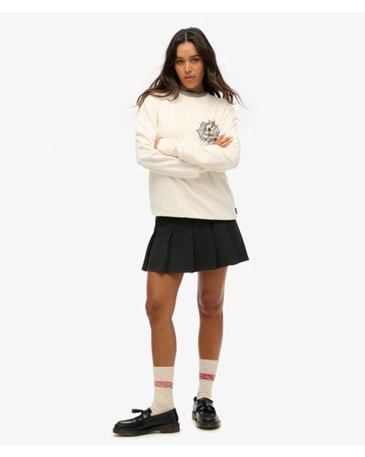 Superdry White & Co Oversized Tattoo Graphic Sweatshirt