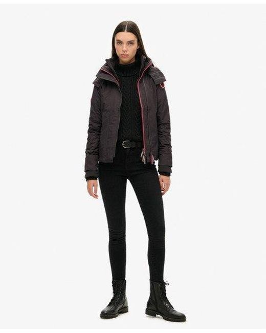 Superdry Pop Zip Hooded Arctic Sd windcheater Jacket in Black Lyst