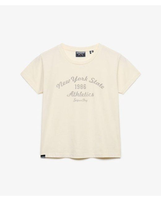 Superdry White & Co Athletic Essentials Fitted Graphic T-shirt