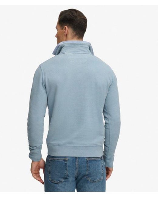 Superdry Blue & Co Classic Essential Half Zip Sweatshirt for men