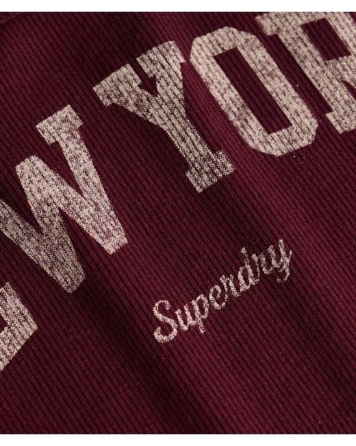 Superdry Red & Co Athletic Essentials Graphic Print Cami Top