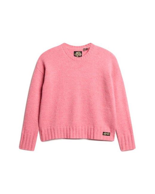 Superdry Red & Co Essential Crew Neck Jumper
