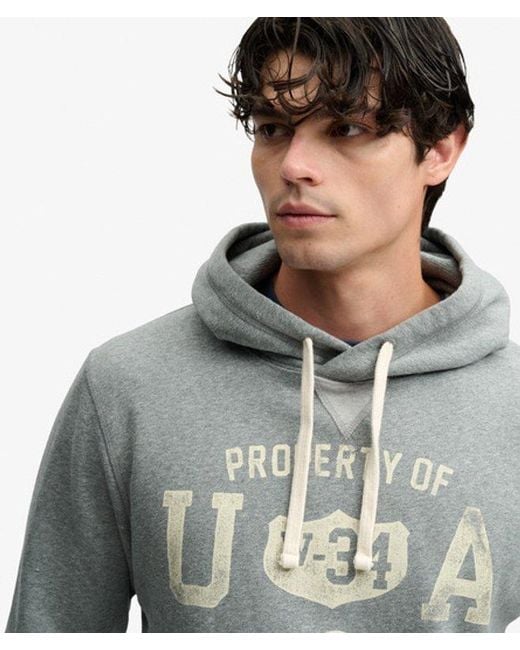 Superdry Gray & Co Athletic Essentials Hoodie for men