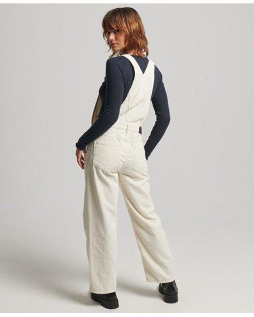 Superdry Natural Cord Dungarees Riff