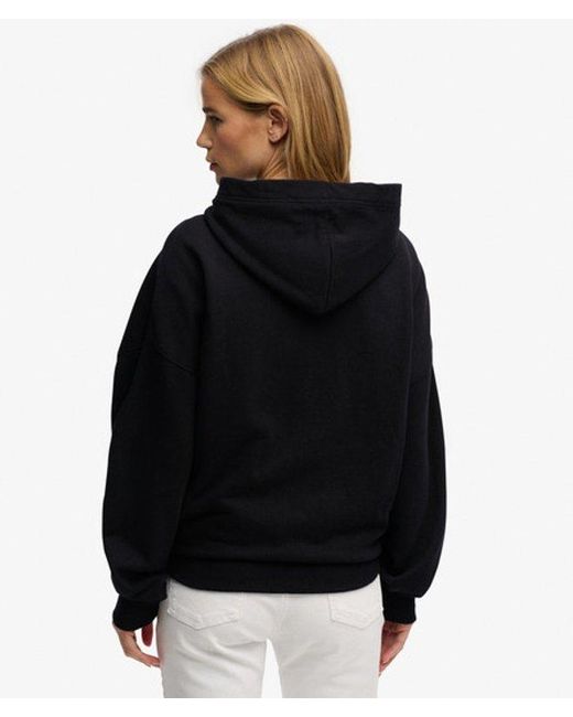 Superdry Black & Co Tattoo Embellished Oversized Hoodie