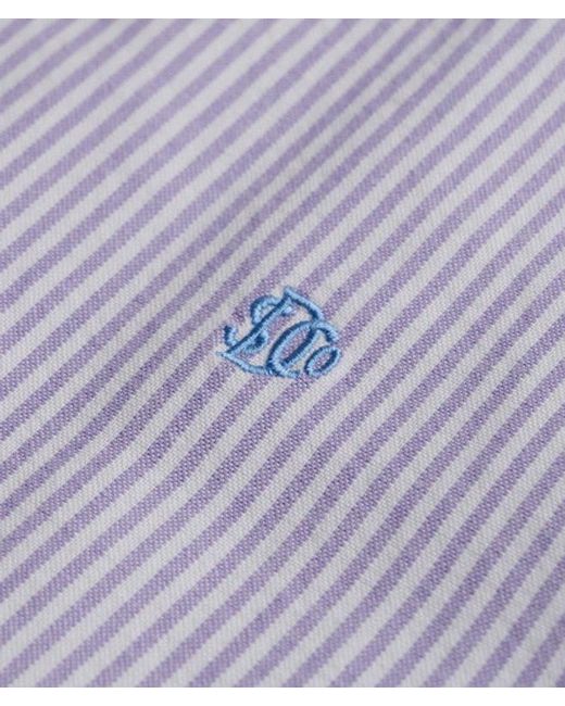 Superdry Blue Preppy Oxford Long Sleeve Shirt for men