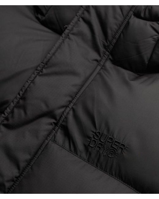 Homme Doudoune Noire À Capuche Taille Superdry pour homme en coloris Red