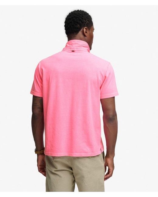 Superdry Pink & Co Essential Jersey Polo Shirt for men