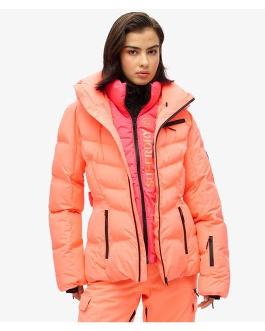 Superdry Pink & Co Ski Luxe Puffer Jacket