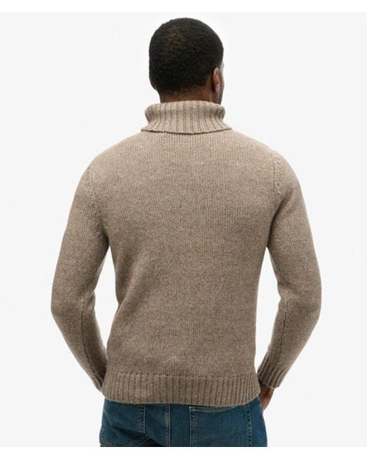Superdry Natural & Co Brushed Roll Neck Jumper for men