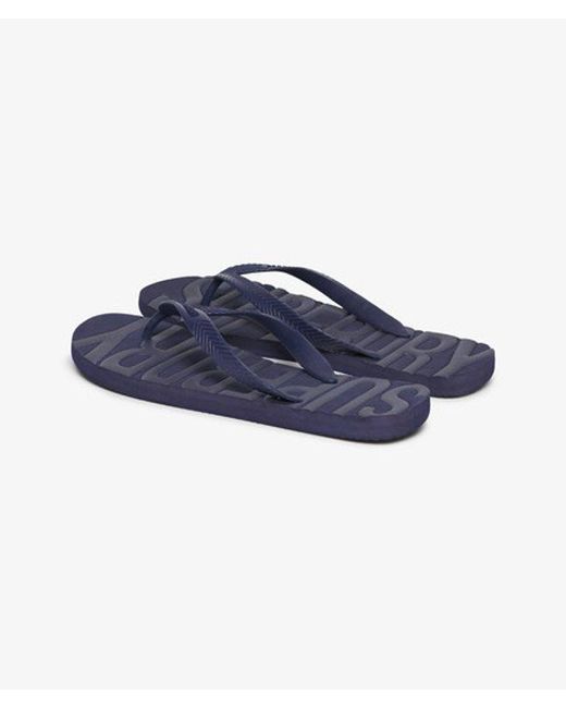 Superdry Blue & Co Core Logo Flip Flops for men