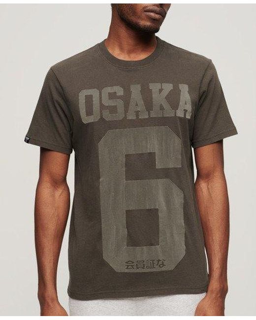 Superdry Brown Osaka Graphic T-shirt for men