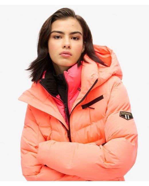 Superdry Pink & Co Ski Luxe Puffer Jacket