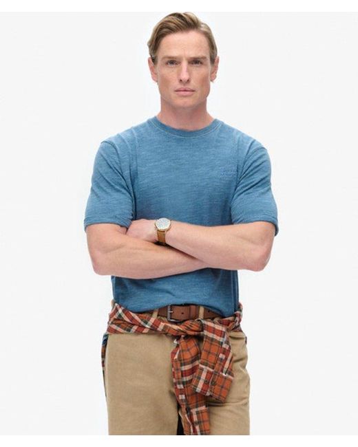 Superdry Blue & Co Over-dyed Slub Marl T-shirt for men
