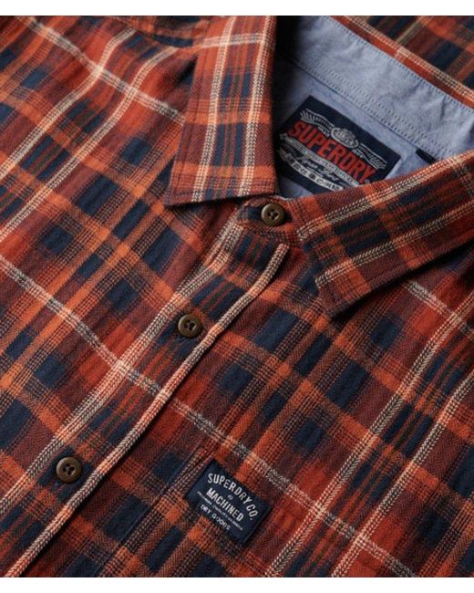 Superdry Brown & Co Long Sleeve Cotton Lumberjack Shirt for men
