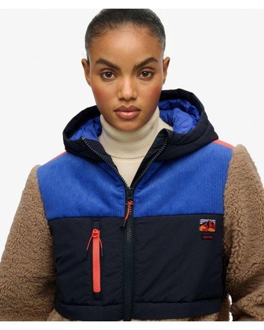 Superdry Blue Hooded Fleece Jacket