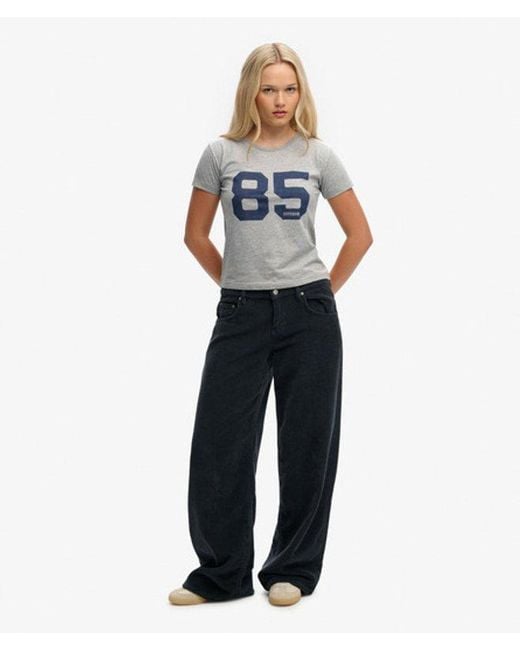 Superdry Blue Athletic Essentials Varsity Number T-shirt