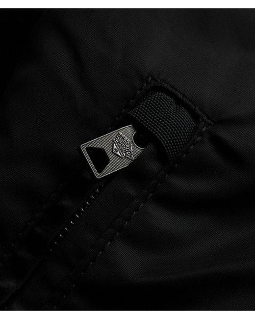 Superdry Black Hooded Ma1 Bomber Jacket for men
