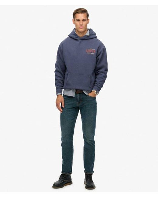 Superdry Blue & Co Tap Room Oversized Hoodie for men