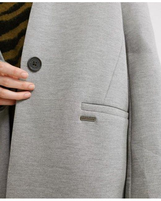 Superdry White Azure Longline Blazer Twill