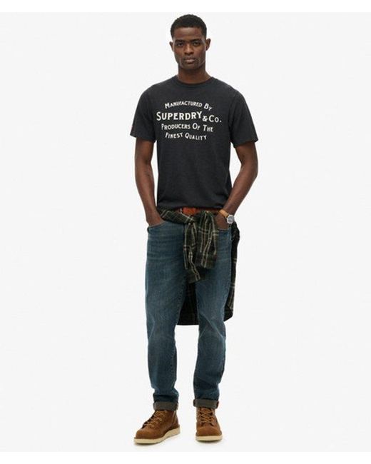 Superdry Black Copper Label Relaxed T-shirt for men