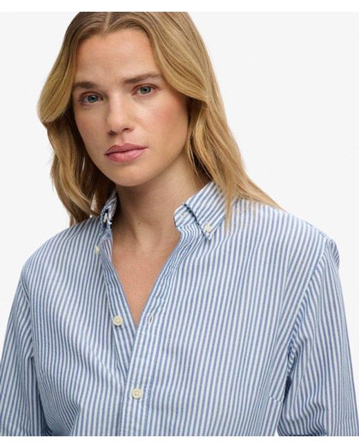 Superdry Blue & Co Slim Oxford Long Sleeve Shirt