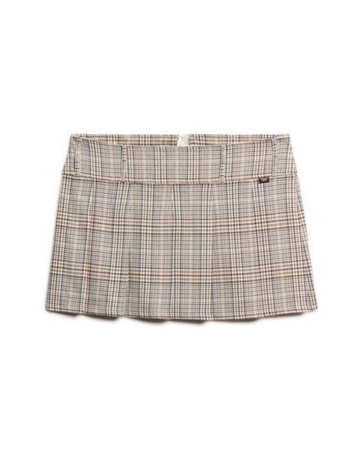 Superdry Natural & Co Low Rise Pleated Mini Skirt