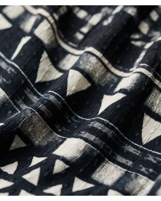Superdry Black & Co Printed Cut Out Midi Dress