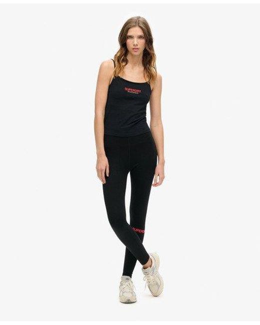 Superdry Black Sportswear Highwaist leggings