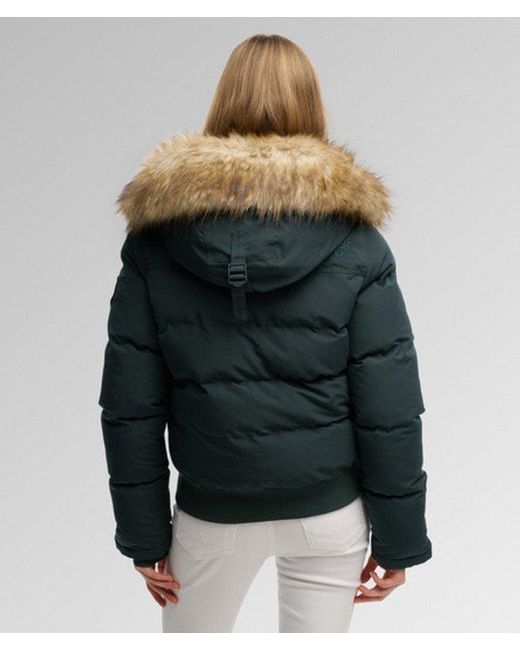 Superdry Green & Co Everest Hooded Bomber Jacket