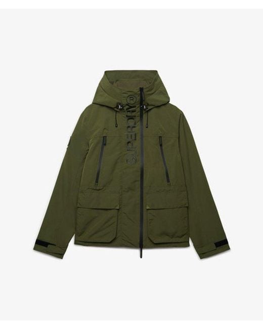 Superdry Green & Co Hooded Ultimate Embroidered Windbreaker Jacket for men