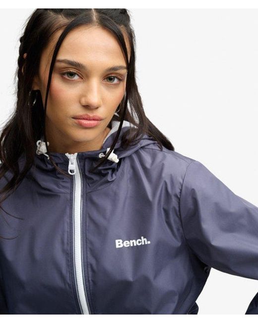 Superdry Blue Bench X & Co Bench Hooded Shell Zip Jacket