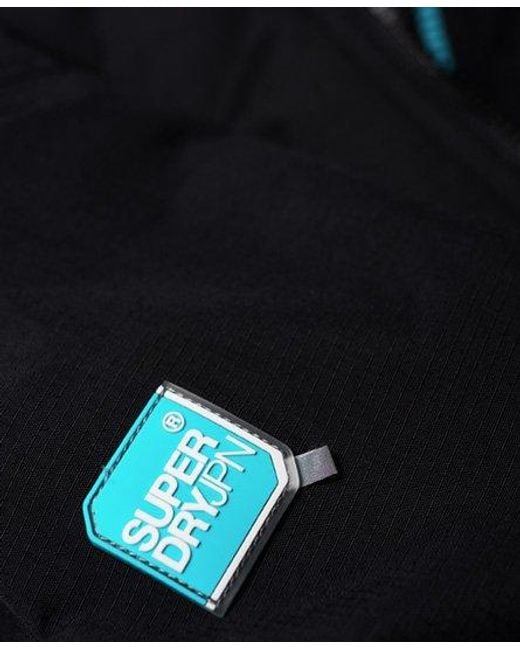 Superdry Black Pop Zip Hood Arctic Sd-Windcheater Jacket Mist